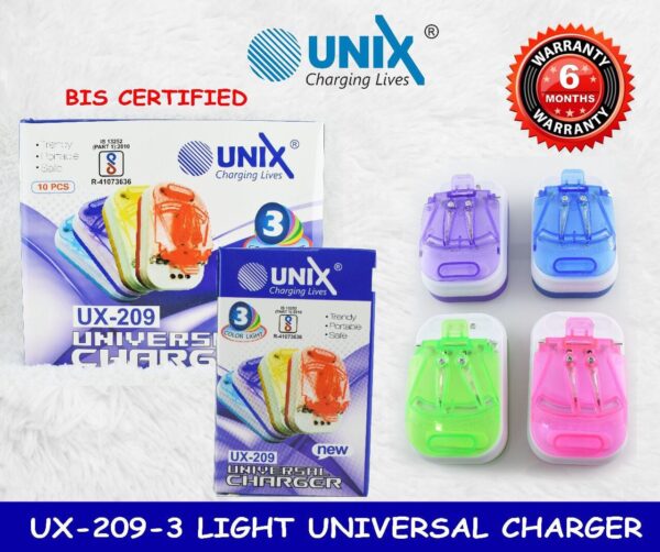 UNIX UX209 3 Light Universal Charger
